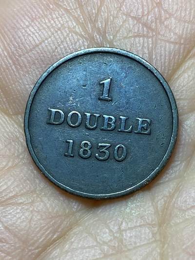 2025年第一百四十四场(总第一百七十场）品种丰富英国一线回流散币年末特拍场第一场(免佣金) - 少见流通好品–英属根西岛🇬🇬1830单年份1道布(乔治四世逝世–威廉四世登基年，第一版1道布)