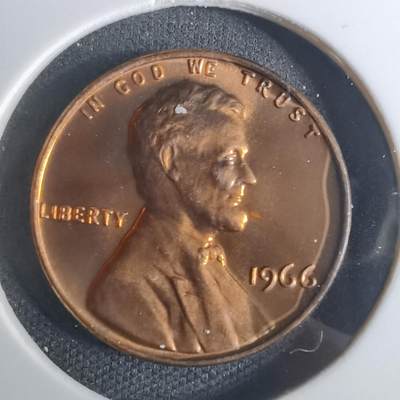 沼泽如烟--第943场 - 美国1966年一分精制币