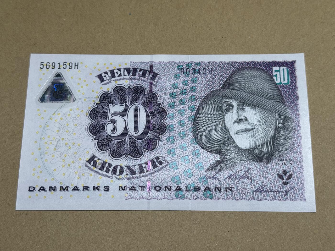 【礼羽收藏】🌏世界钱币拍卖第117期 丹麦50克朗 2004年 浮雕版 全新UNC