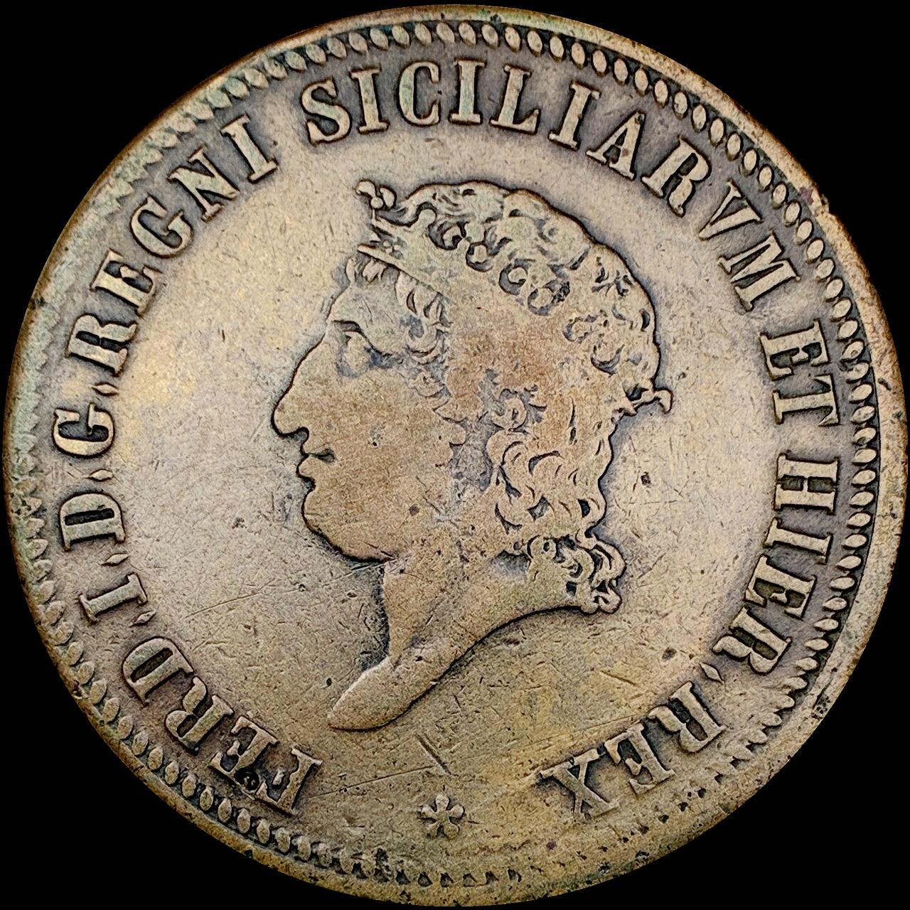 【雨安】【直播拍卖】【世界币章121期-裸币】2025-12-26 周五 19:30 保真 [裸币各国] Italy 意大利 Naples那不勒斯 10Tornesi 1819年