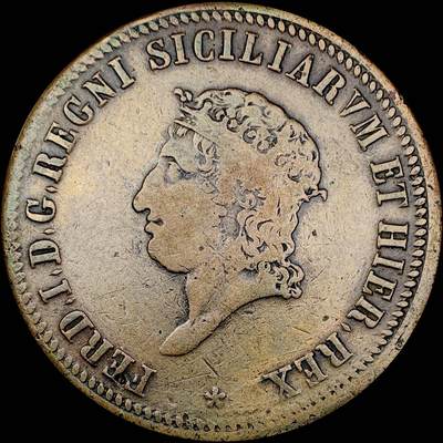 【雨安】【直播拍卖】【世界币章121期-裸币】2025-12-26 周五 19:30 保真 - [裸币各国] Italy 意大利 Naples那不勒斯 10Tornesi 1819年