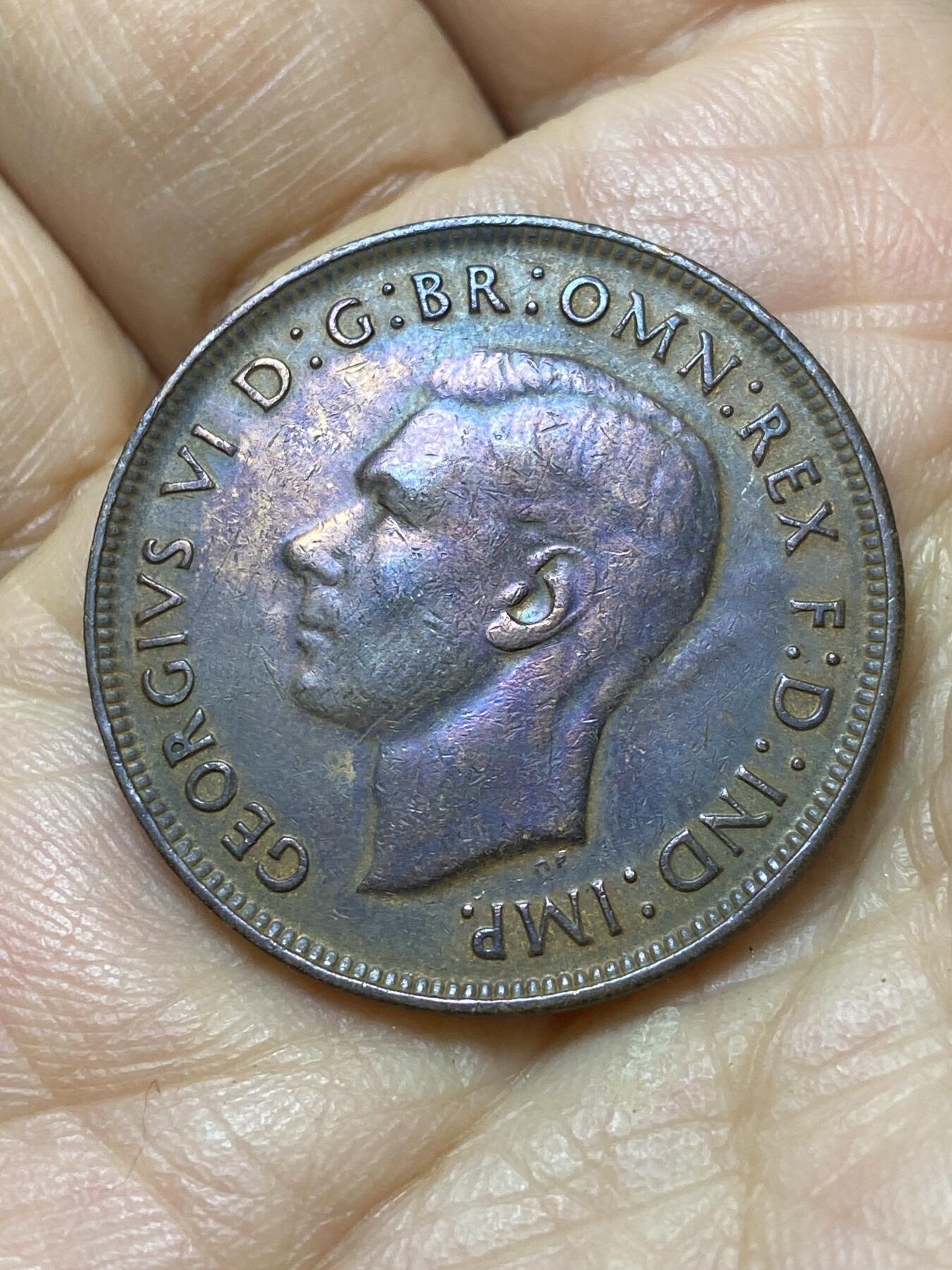 2025年第一百四十四场(总第一百七十场）品种丰富英国一线回流散币年末特拍场第一场(免佣金) 澳大利亚🇦🇺1944年1便士(乔治六世第一版，p版珀斯造)