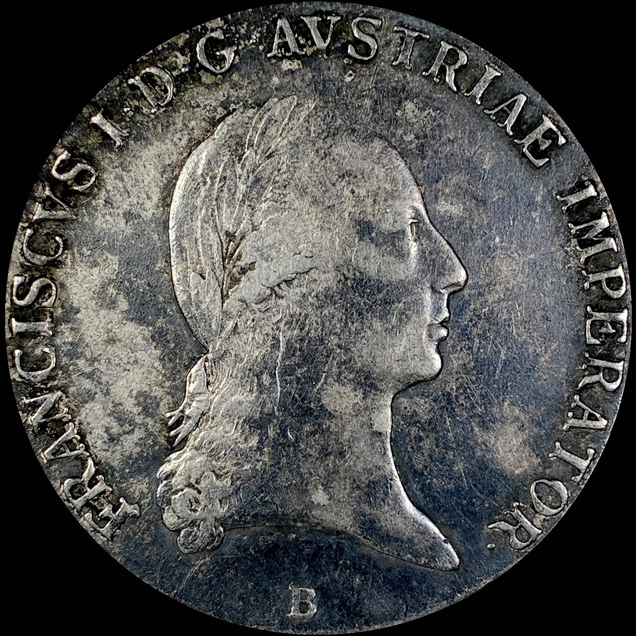 【雨安】【直播拍卖】【世界币章121期-裸币】2025-12-26 周五 19:30 保真 [裸币各国] Austria 奥地利 1泰勒 KM#2162 (1817-1824) 弗朗茨二世 1823年