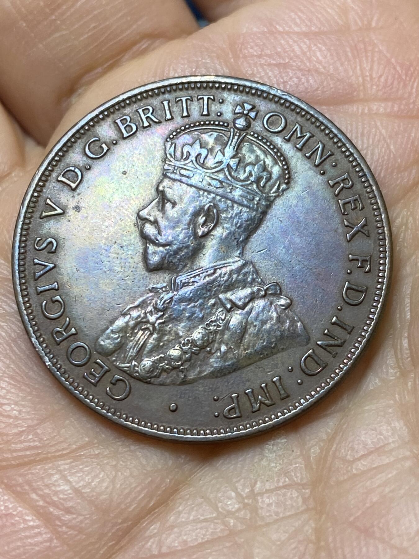 2025年第一百四十四场(总第一百七十场）品种丰富英国一线回流散币年末特拍场第一场(免佣金) 好品–澳大利亚🇦🇺1917年1便士(乔治五世时期，I标加尔各答造)