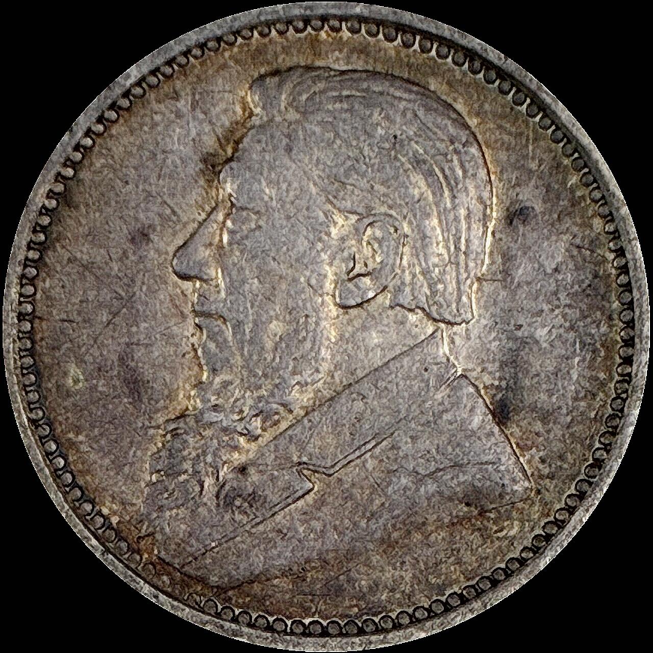 【雨安】【直播拍卖】【世界币章121期-裸币】2025-12-26 周五 19:30 保真 [裸币各国] South Africa 南非 德兰士瓦共和国 3便士 1896年