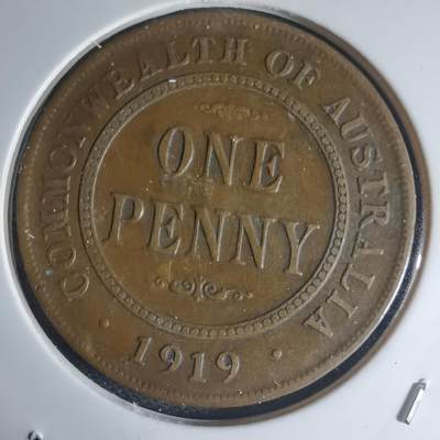 沼泽如烟--第944场 - 澳大利亚1919年1便士