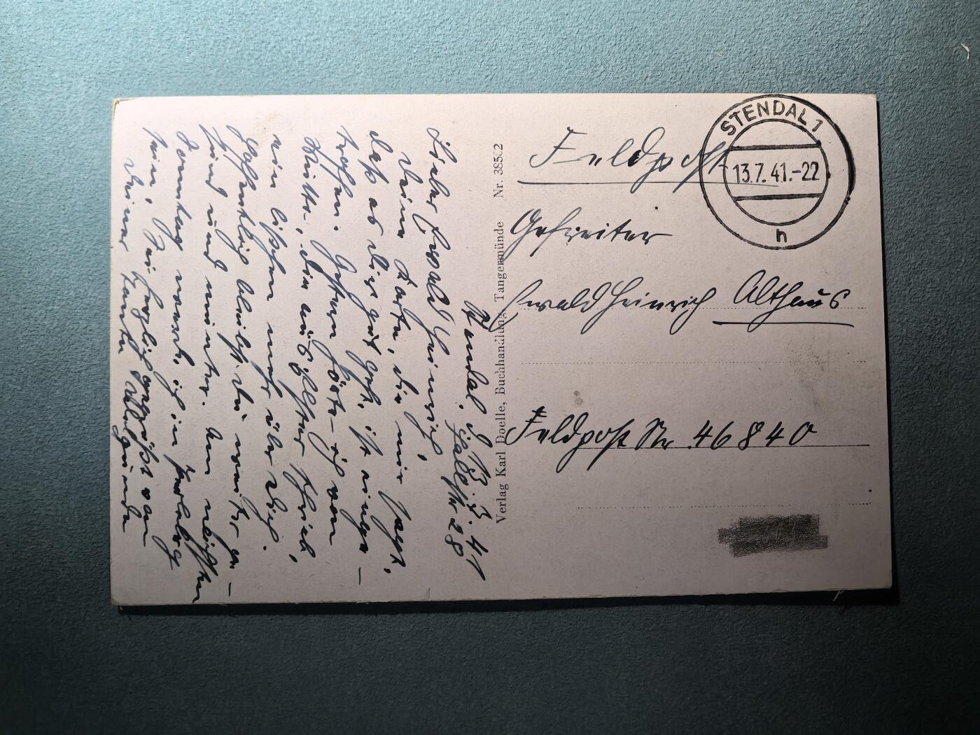 盛世勋华——号角文化勋章邮票专场拍卖第295期 德国（1939）1941年实寄明信片 罗斯托克施泰因门