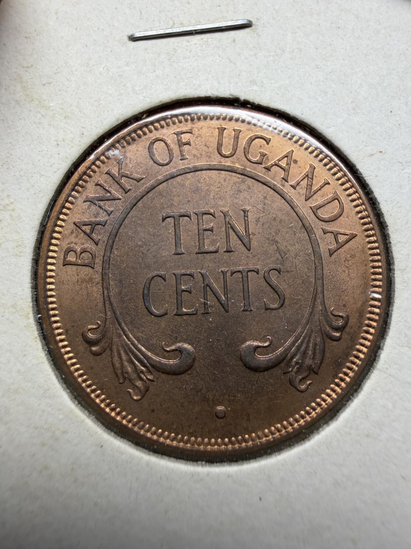 2025年集古藏今外币拍卖第十一期-第4场—（总第294拍），可以寄存60天，满160元包邮。 1968年乌干达10分