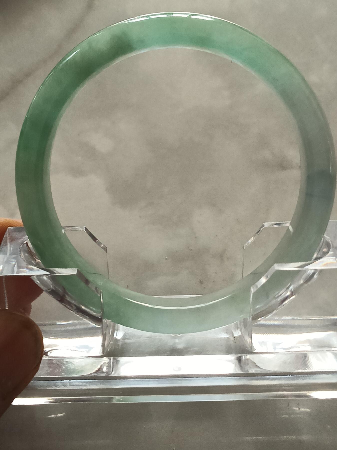 冰种翡翠手镯  圈口58mm