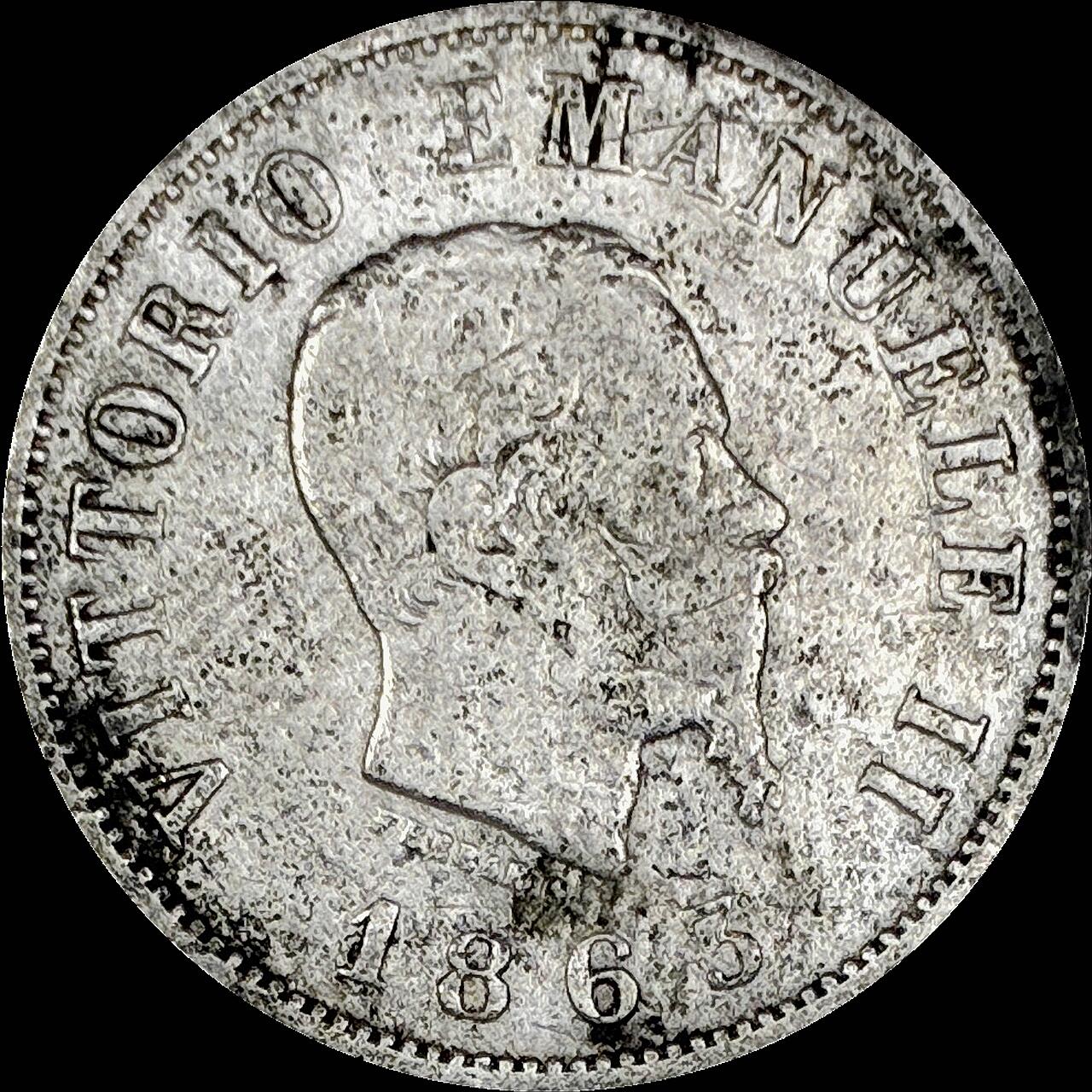 【雨安】【直播拍卖】【世界币章121期-裸币】2025-12-26 周五 19:30 保真 [裸币各国] Italy 意大利 50分 1863年