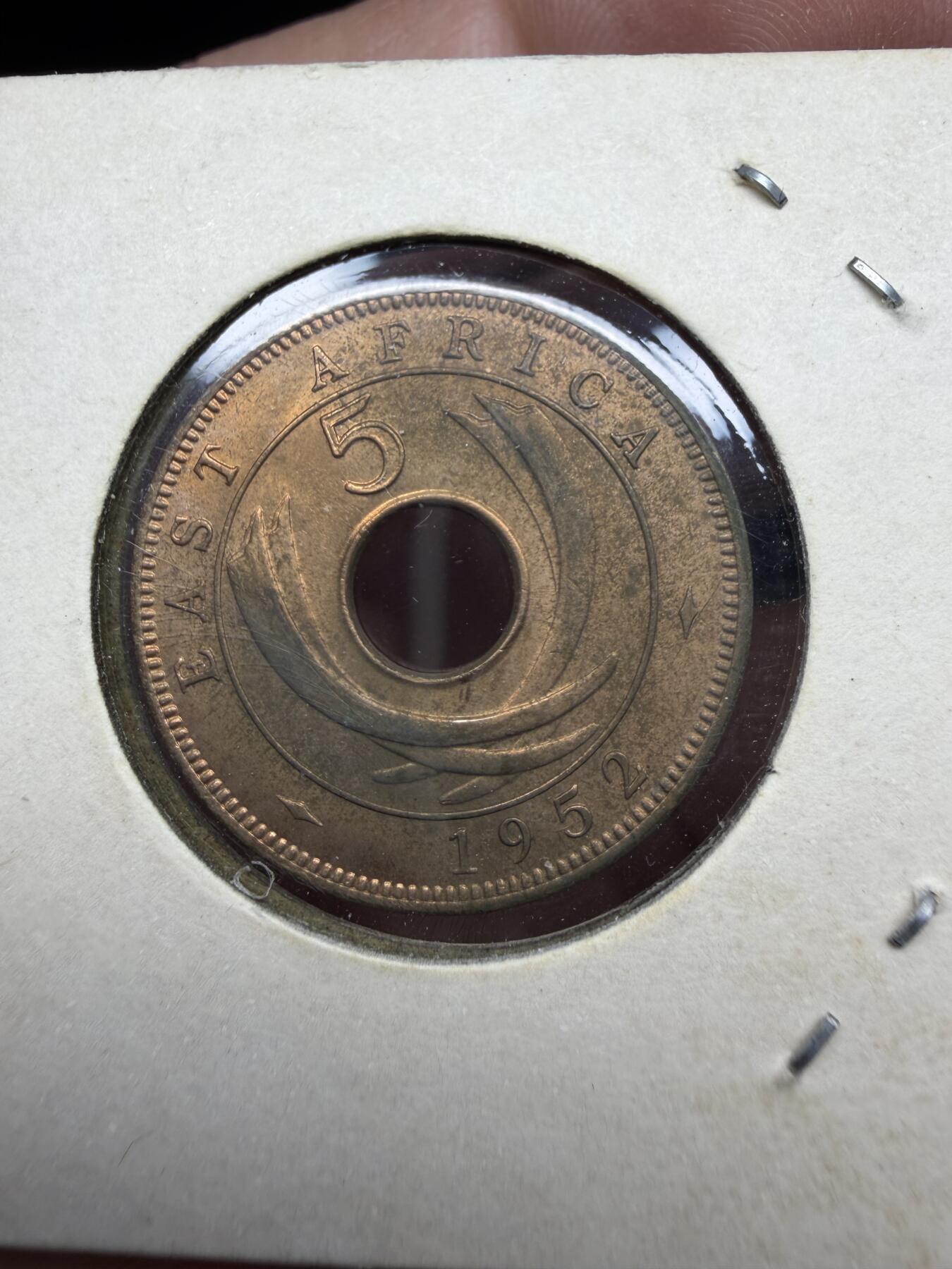 2025年集古藏今外币拍卖第十一期-第4场—（总第294拍），可以寄存60天，满160元包邮。 1952年英属东非5分