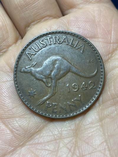 2025年第一百四十四场(总第一百七十场）品种丰富英国一线回流散币年末特拍场第一场(免佣金) - 澳大利亚🇦🇺1942年1便士(乔治六世第一版，p版珀斯造)