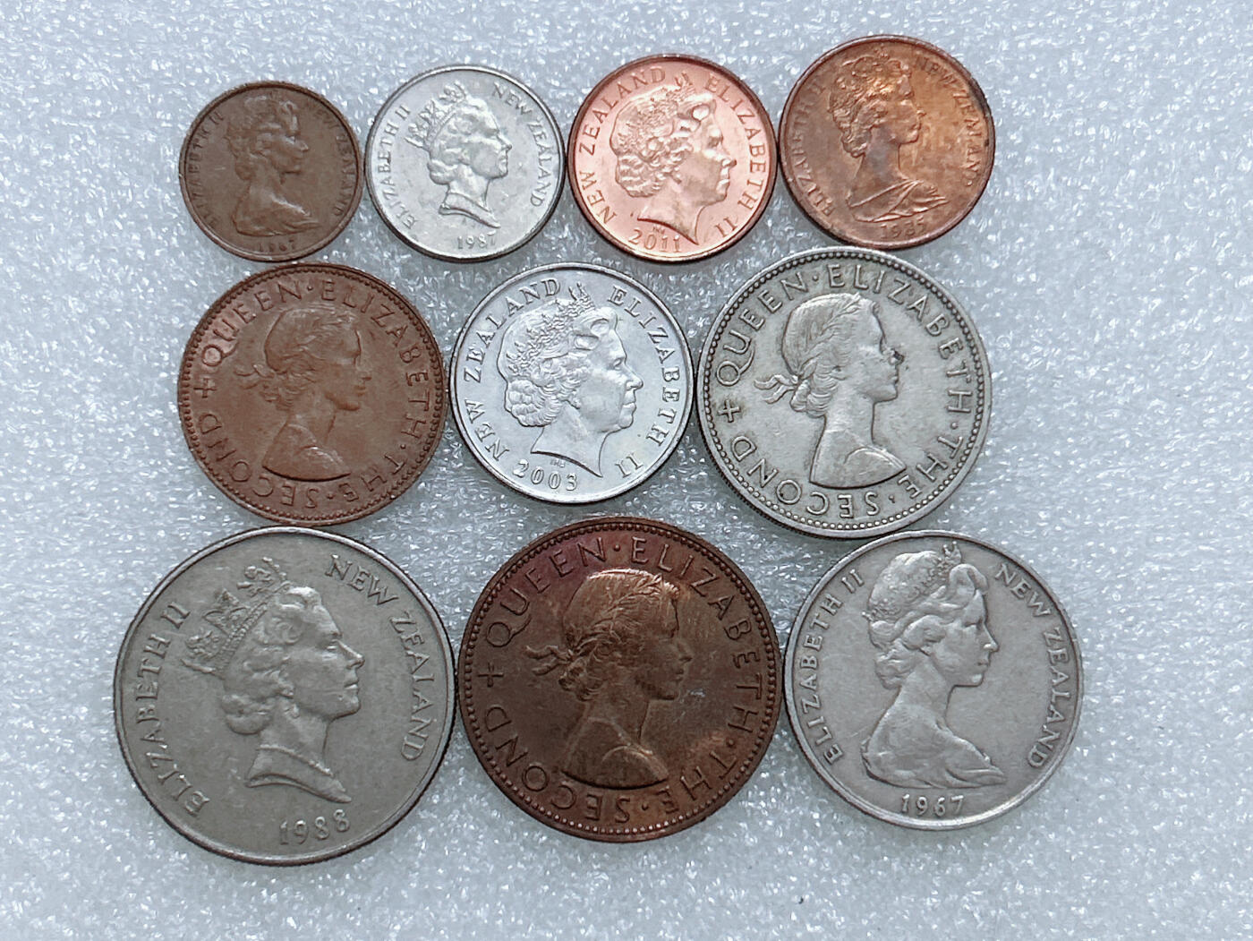 第一海外回流一元起拍收藏 散集专场  第281期 新西兰硬币 10枚 无重复