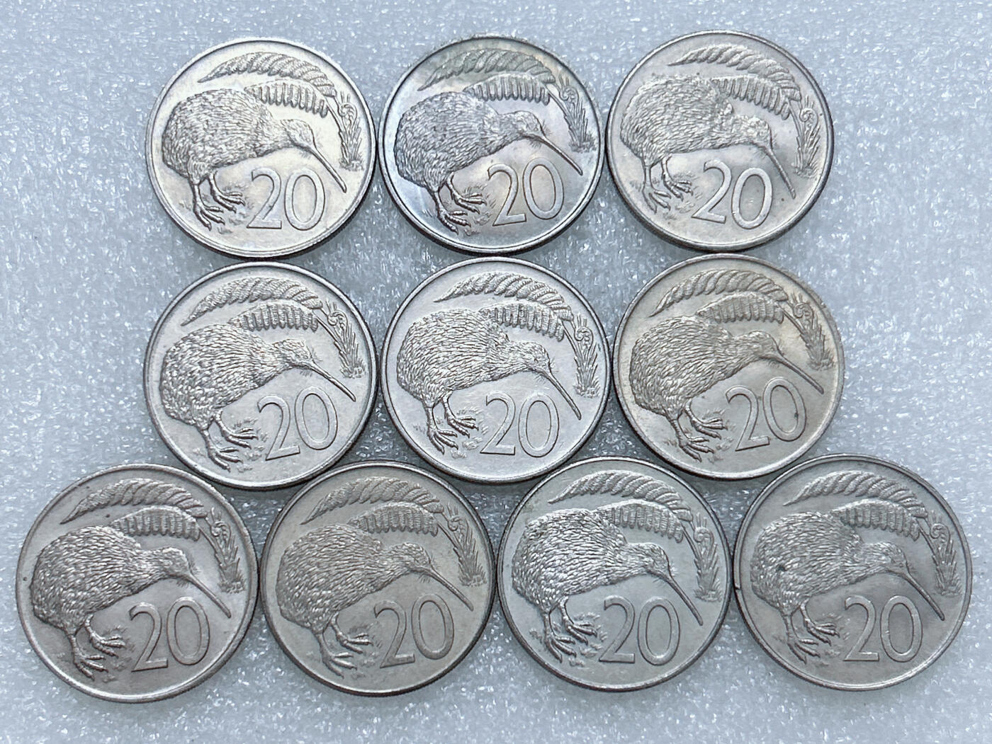 第一海外回流一元起拍收藏 散集专场  第281期 新西兰20分硬币 10枚