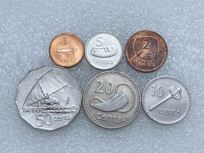 第一海外回流一元起拍收藏 散集专场  第281期 - 斐济硬币 6枚套