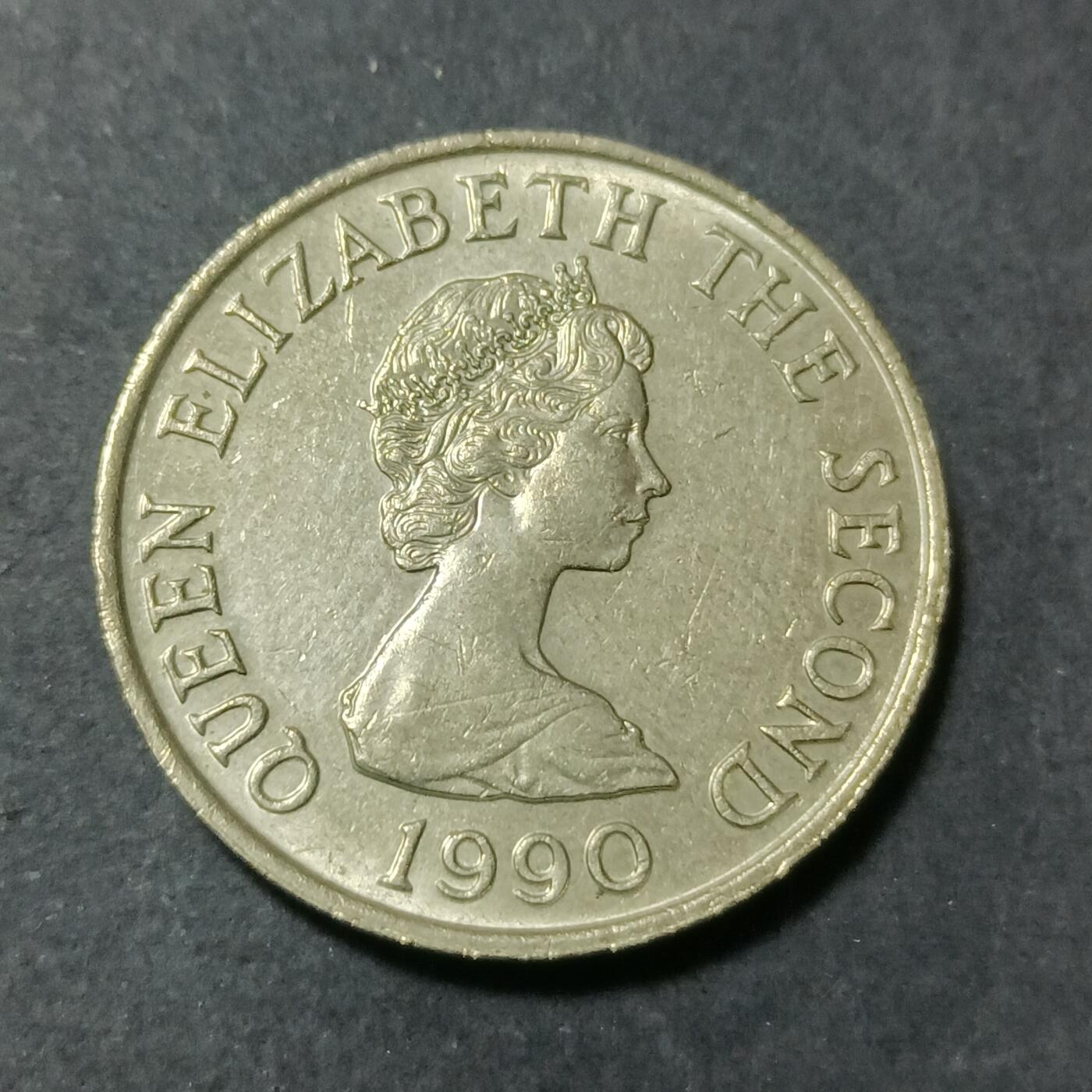 【游宝包邮场】蛇年第102期 英系国家硬币 泽西岛-10便士 1990年