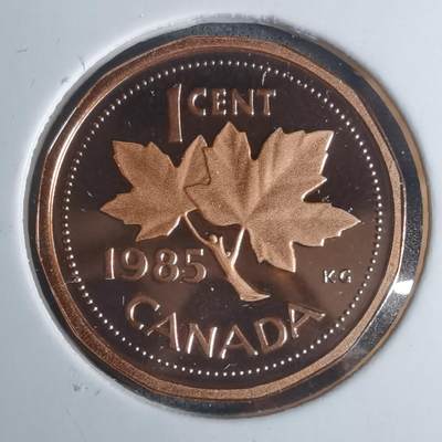 沼泽如烟--第943场 - 加拿大1985年一分精制币