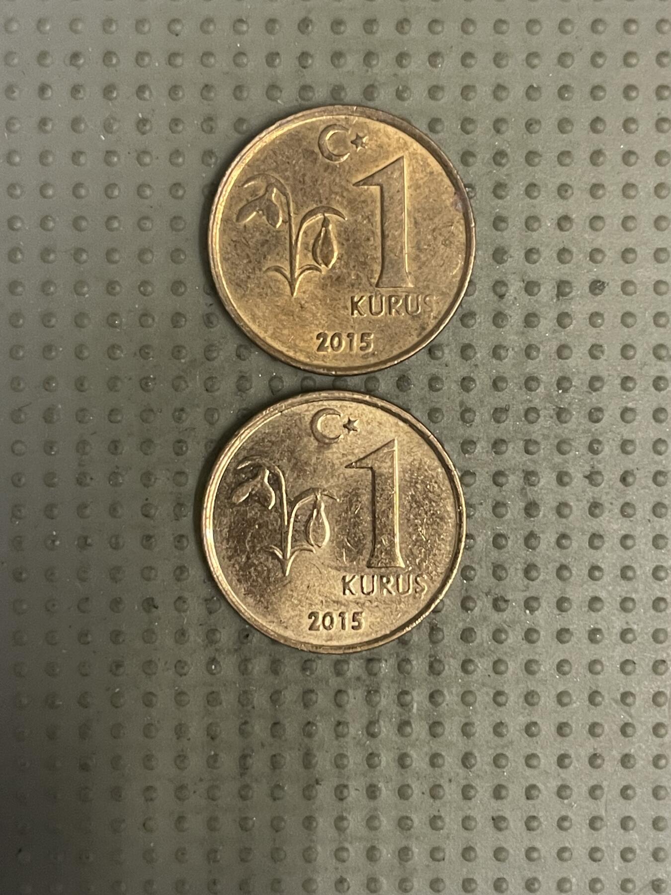 2025年第147场各国散币拍卖（总第147场） 土耳其2015年1库鲁斯2枚