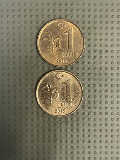 2025年第147场各国散币拍卖（总第147场） - 土耳其2015年1库鲁斯2枚