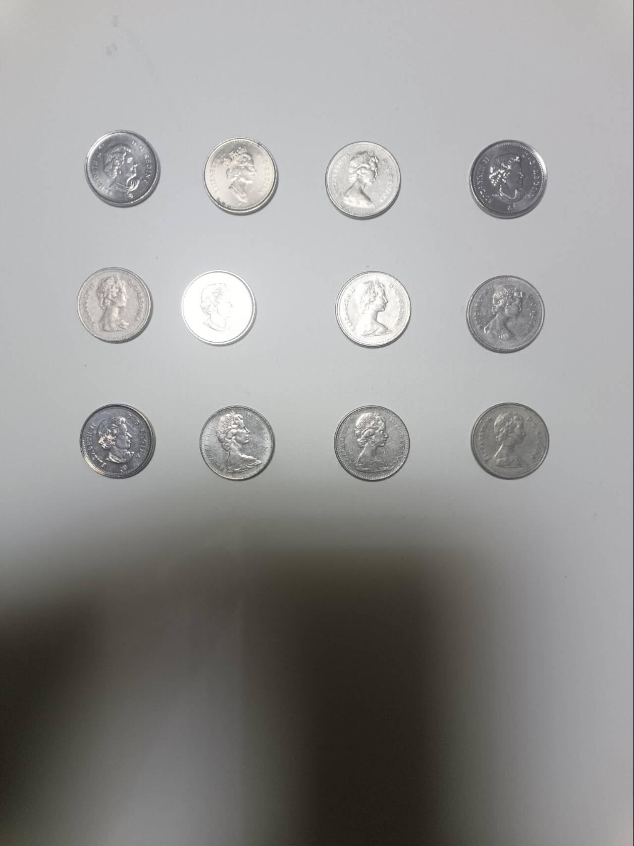 【20251226】非全新纸币和硬币第318场 加拿大5分硬币12枚，有重复