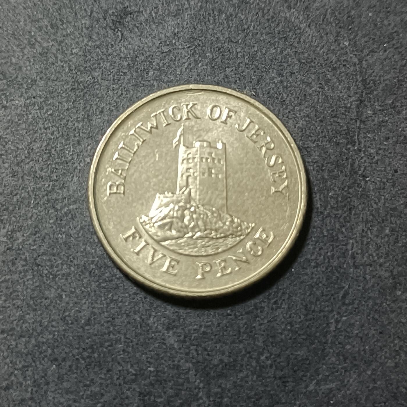 【游宝包邮场】蛇年第102期 英系国家硬币 泽西岛-5便士 1993年