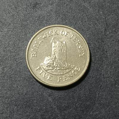 【游宝包邮场】蛇年第102期 英系国家硬币 - 泽西岛-5便士 1993年