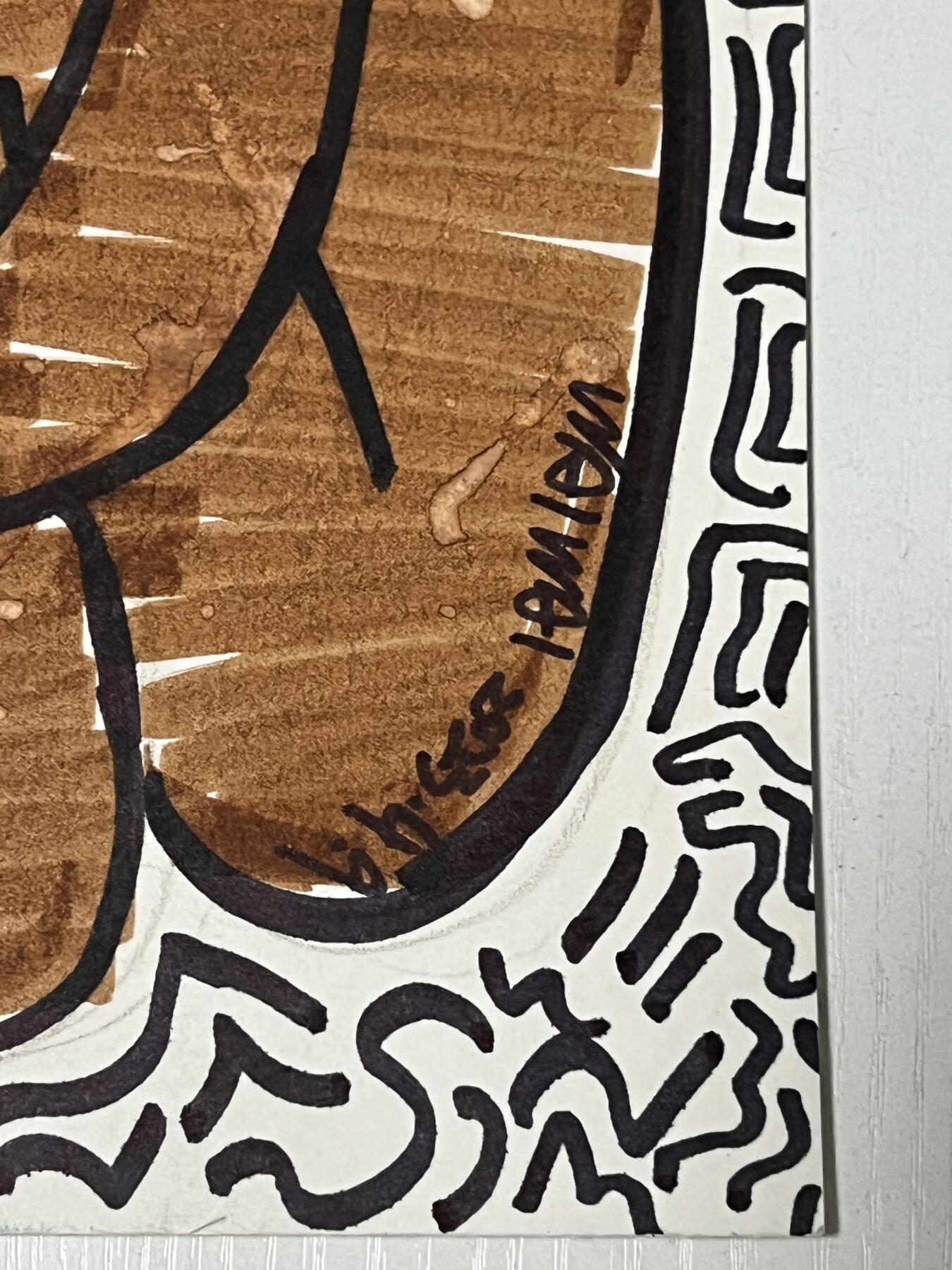 零元拍：代客拍歪歪亲笔签名亲绘原画色卡，尺寸：12.9X24.3CM，不是复制画哦