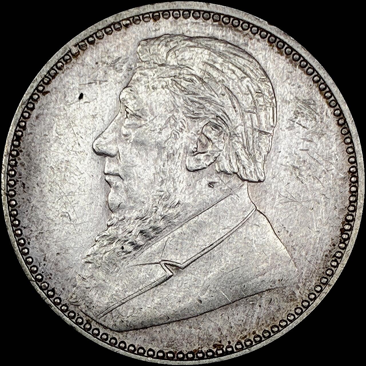 【雨安】【直播拍卖】【世界币章121期-裸币】2025-12-26 周五 19:30 保真 [裸币各国] South Africa 南非 德兰士瓦共和国 3便士 1897年