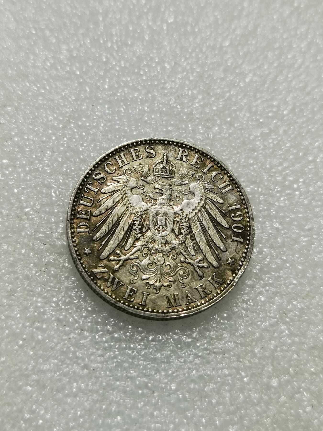 天下钱庄专场欢迎参拍 德国普鲁士建国200周年2马克银币