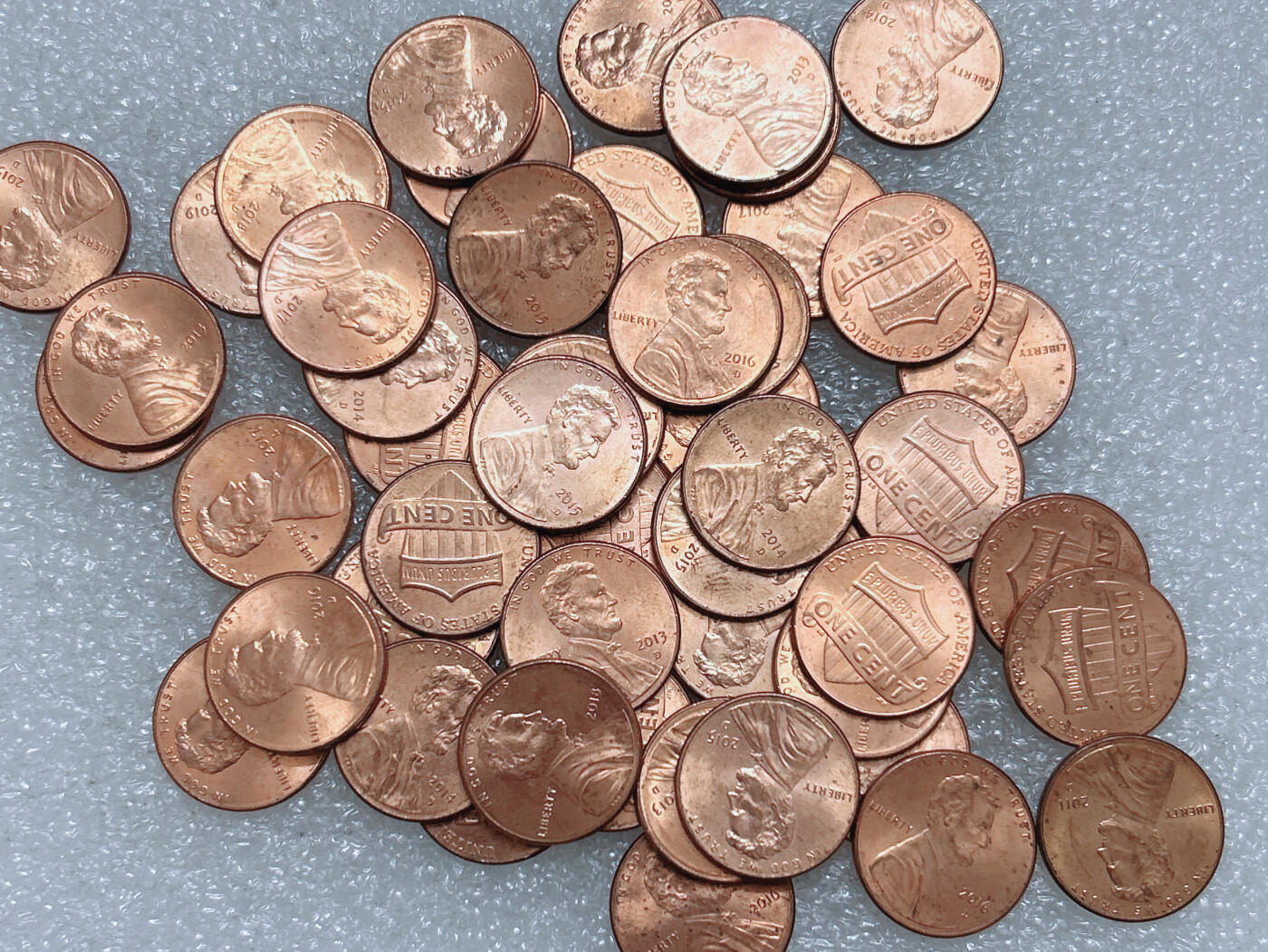 第一海外回流一元起拍收藏 散集专场  第281期 美国盾牌1分硬币 50枚 带光品