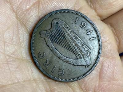 2025年第一百四十四场(总第一百七十场）品种丰富英国一线回流散币年末特拍场第一场(免佣金) - 爱尔兰🇮🇪1941年1便士(共和国时期第一套)