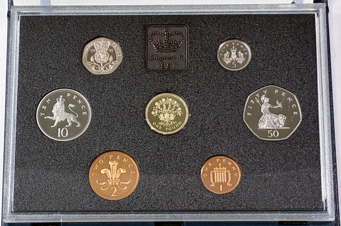 【雨安】【直播拍卖】【世界币章121期-裸币】2025-12-26 周五 19:30 保真 [现代套币] Great Britain 英国 套币 精制套币 1991年