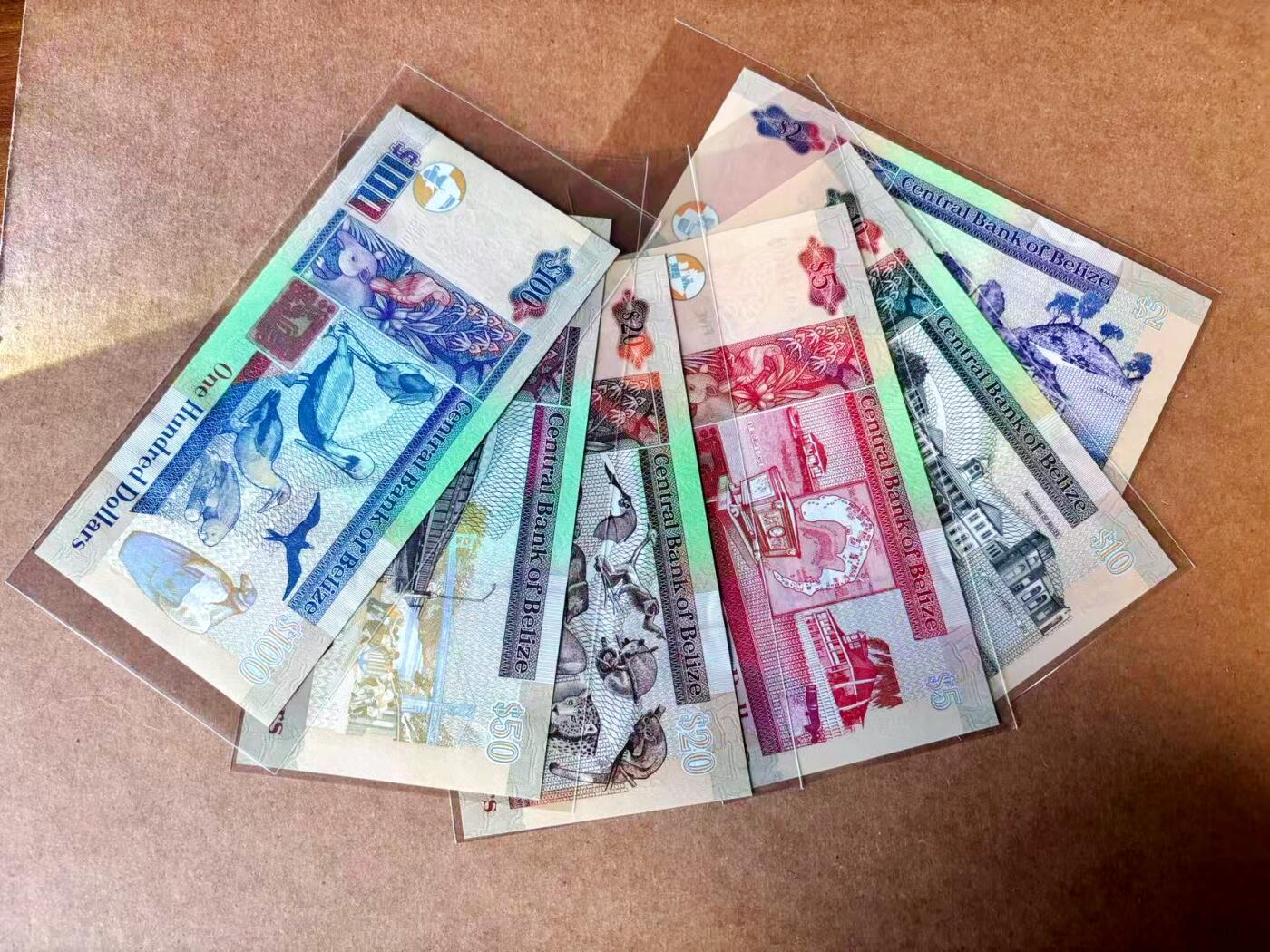 【Blue Auction】世界纸币精拍第767期——18级TOP拍卖/信誉/品质/专业/高效💫 【一组6张 含无47】伯利兹2-100元 女王 全新UNC