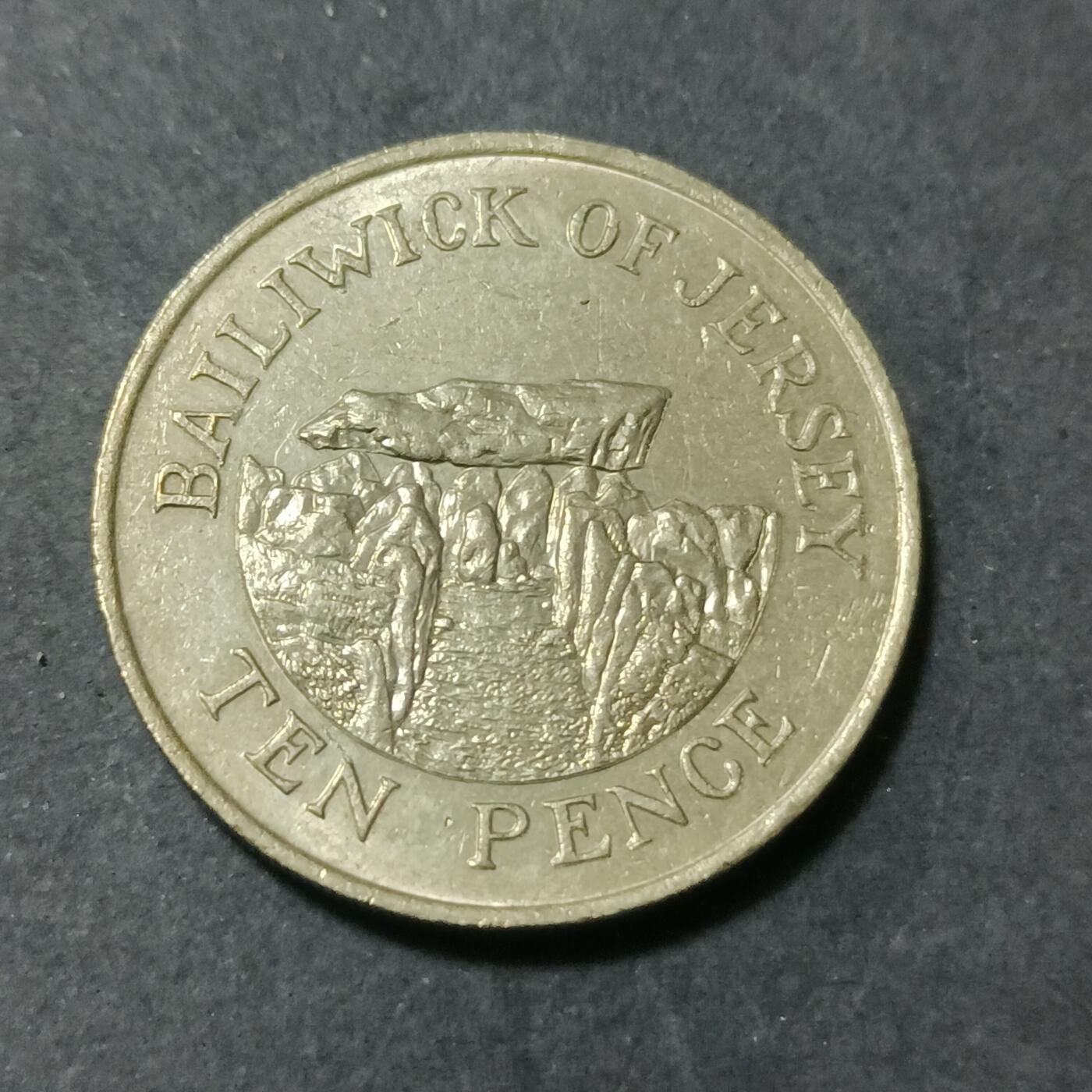 【游宝包邮场】蛇年第102期 英系国家硬币 泽西岛-10便士 1990年