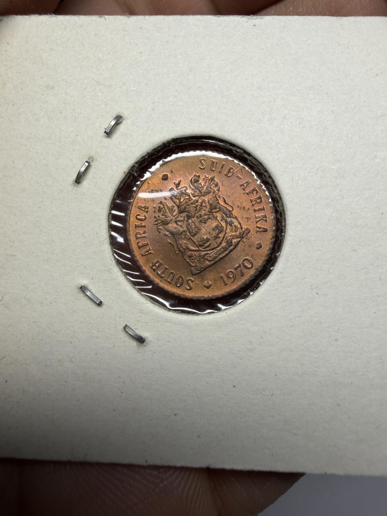 2025年集古藏今外币拍卖第十一期-第4场—（总第294拍），可以寄存60天，满160元包邮。 1970年南非1/2分