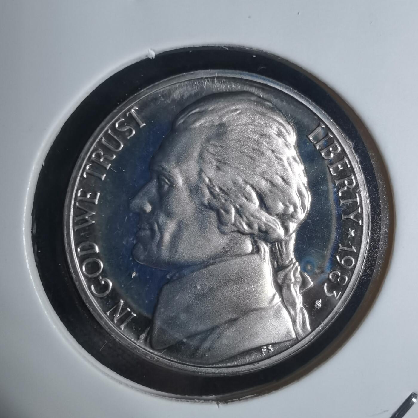 沼泽如烟--第943场 美国1983年五分精制币