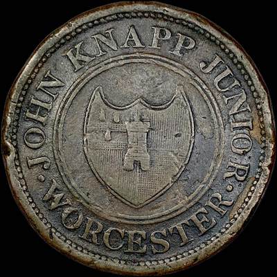 【雨安】【直播拍卖】【世界币章121期-裸币】2025-12-26 周五 19:30 保真 - [裸币各国] Great Britain 英国 Token 伍斯特 1便士 1813年