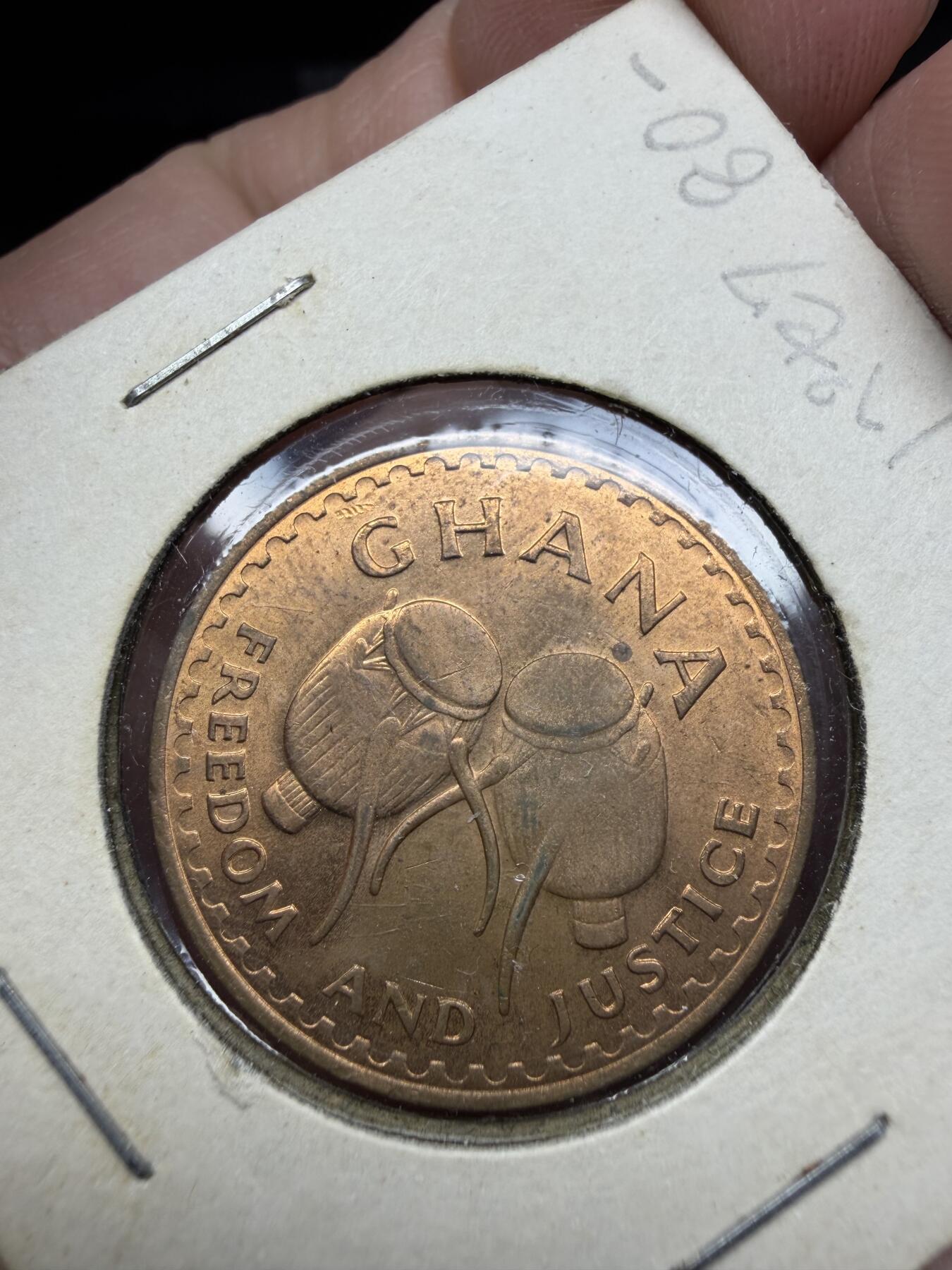 2025年集古藏今外币拍卖第十一期-第4场—（总第294拍），可以寄存60天，满160元包邮。 1967年加纳1比塞瓦