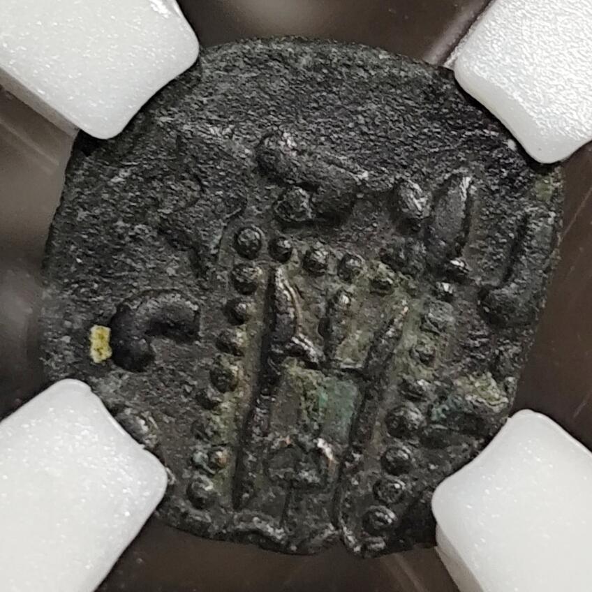 希腊罗马丝路打制币化石【中外钱币放漏】专场！陆小鱼的钱币仓，限时拍卖第080场 印度-希腊王朝 阿波罗多托斯一世铜币