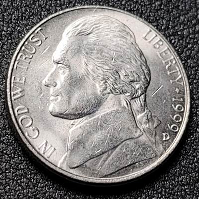 泉币菌-第153场-平安夜专场 - 美国 杰斐逊总统 蒙蒂塞洛庄园 5分銅镍硬币 收藏品 21mm