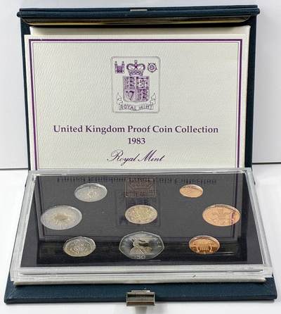 【雨安】【直播拍卖】【世界币章121期-裸币】2025-12-26 周五 19:30 保真 - [现代套币] Great Britain 英国 套币 精制套币 1983年