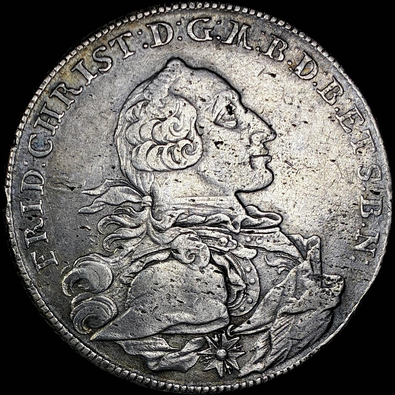 【雨安】【直播拍卖】【世界币章121期-裸币】2025-12-26 周五 19:30 保真 [裸币德国] Germany 德国 德意志 1泰勒 Brandenburg-Bayreuth勃兰登堡-拜律特 1766年