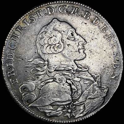 【雨安】【直播拍卖】【世界币章121期-裸币】2025-12-26 周五 19:30 保真 - [裸币德国] Germany 德国 德意志 1泰勒 Brandenburg-Bayreuth勃兰登堡-拜律特 1766年