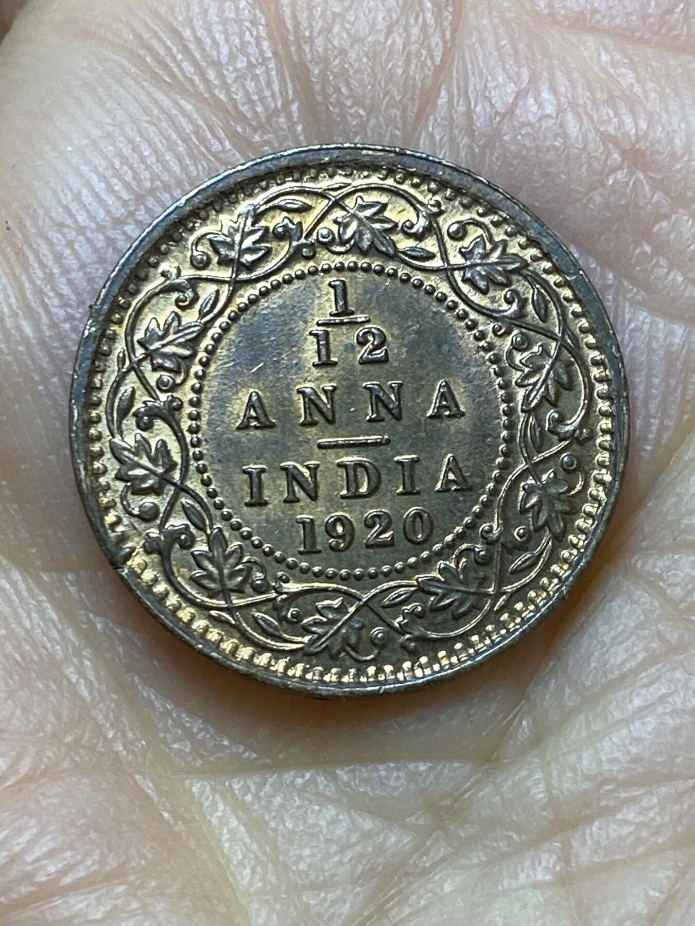 2025年第一百四十四场(总第一百七十场）品种丰富英国一线回流散币年末特拍场第一场(免佣金) 好品英属印度1920年1/12安娜(乔治五世时期，c版加尔各答造)