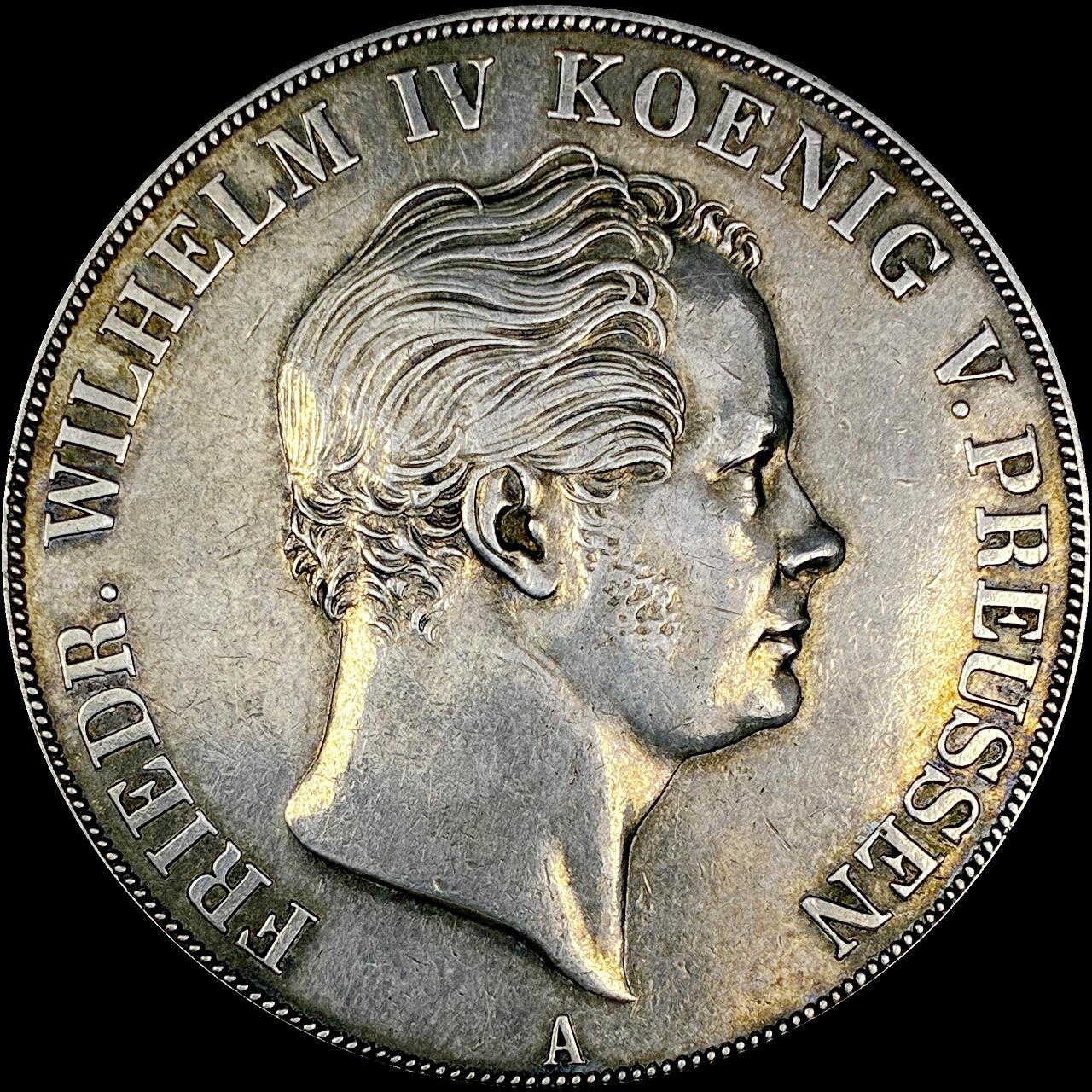 【雨安】【直播拍卖】【世界币章121期-裸币】2025-12-26 周五 19:30 保真 [裸币德国] Germany 德国 德意志 2泰勒 Prussia普鲁士 Thun.252 KM#0425 腓特烈·威廉三世 1841年