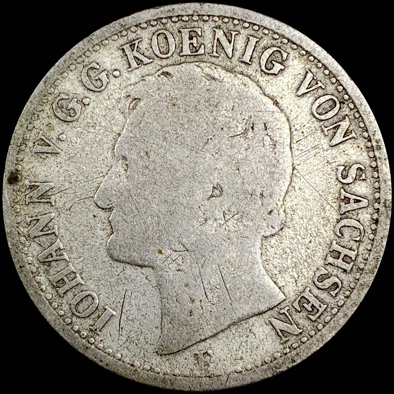 【雨安】【直播拍卖】【世界币章121期-裸币】2025-12-26 周五 19:30 保真 [裸币德国] Germany 德国 德意志 萨克森 1/6泰勒 1856年