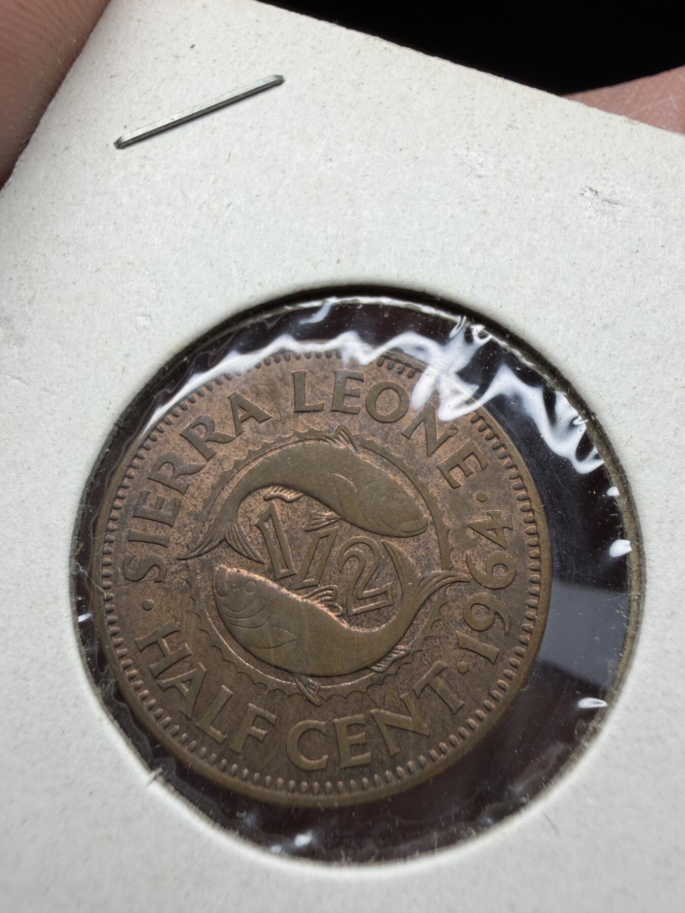 2025年集古藏今外币拍卖第十一期-第4场—（总第294拍），可以寄存60天，满160元包邮。 1964年塞拉利昂半分