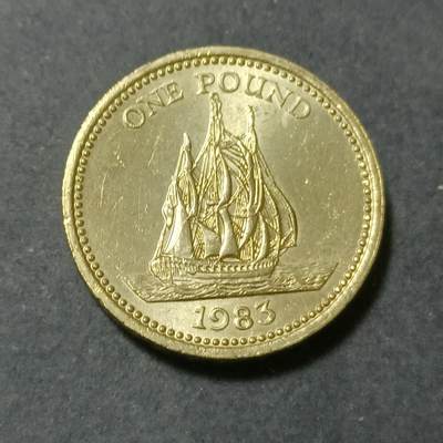 【游宝包邮场】蛇年第102期 英系国家硬币 - 根西岛-1镑 1983年