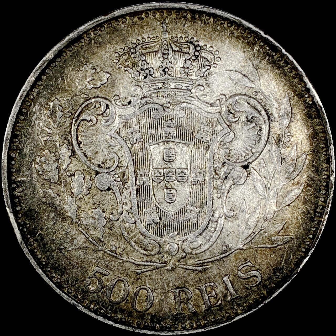 【雨安】【直播拍卖】【世界币章121期-裸币】2025-12-26 周五 19:30 保真 [裸币各国] Portugal 葡萄牙 500瑞斯 1908年 曼努埃尔二世