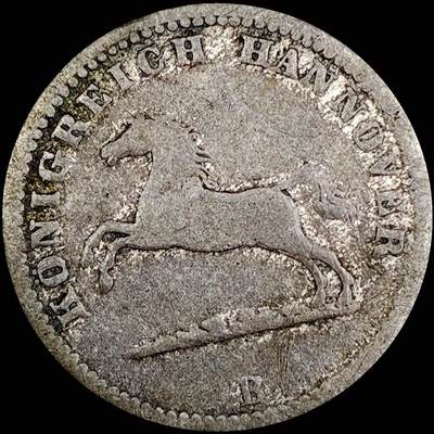 【雨安】【直播拍卖】【世界币章121期-裸币】2025-12-26 周五 19:30 保真 - [裸币德国] Germany 德国 德意志 汉诺威 1格罗申 1858年